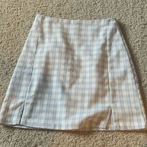 Brandy Melville Plaid Blue and White Women's Skirt